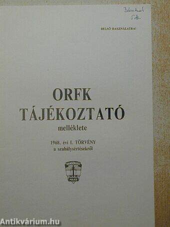 ORFK tájékoztató melléklete