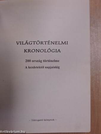 Világtörténelmi kronológia