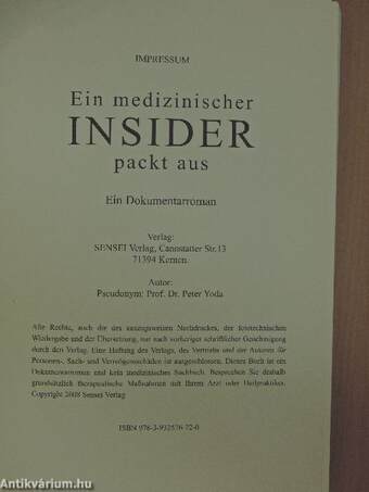 Ein medizinischer Insider packt aus