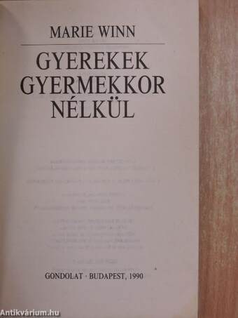 Gyerekek gyermekkor nélkül