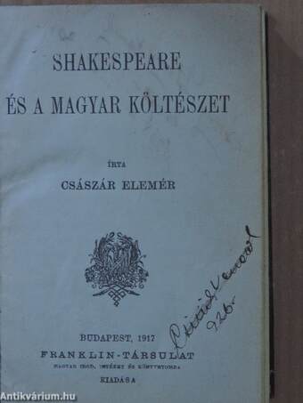 Shakespeare és a magyar költészet/A latin irodalom története