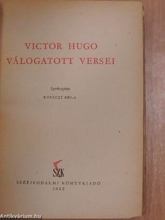 Victor Hugo válogatott versei