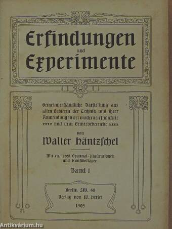 Erfindungen und Experimente I. (gótbetűs)