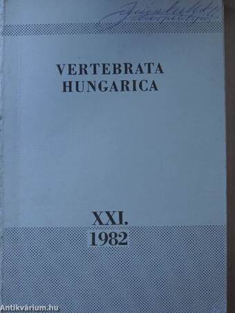 Vertebrata Hungarica XXI. 1982.