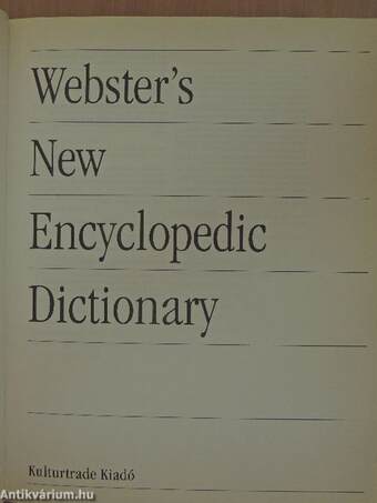 Webster's New Encyclopedic Dictionary