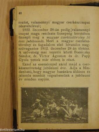 Magyar cserkész naptára 1922. (rossz állapotú)