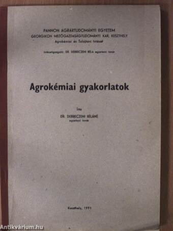 Agrokémiai gyakorlatok