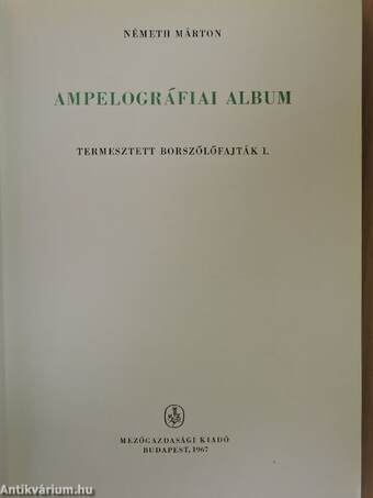 Ampelográfiai album 1. (rossz állapotú)