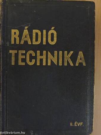 Rádió Technika 1937. január-december (rossz állapotú)