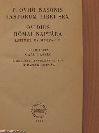Ovidius római naptára
