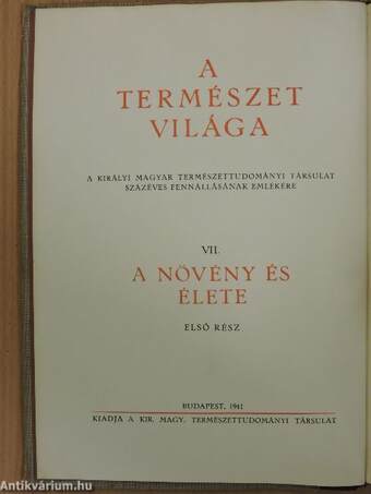 A növény és élete I. (töredék) (rossz állapotú)