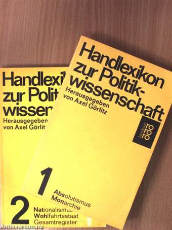 Handlexikon zur Politikwissenschaft 1-2.