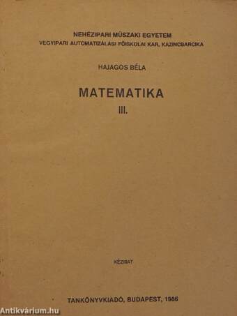 Matematika III.