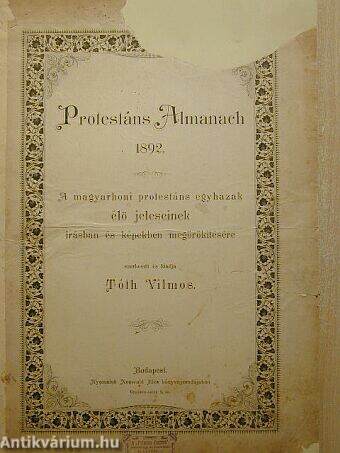 Protestáns Almanach 1892.