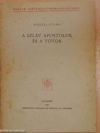 A szláv apostolok és a tótok