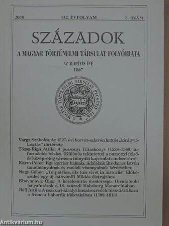 Századok 2008/5.