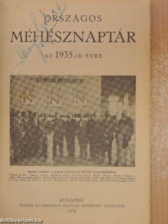 Országos Méhésznaptár az 1935-ik évre