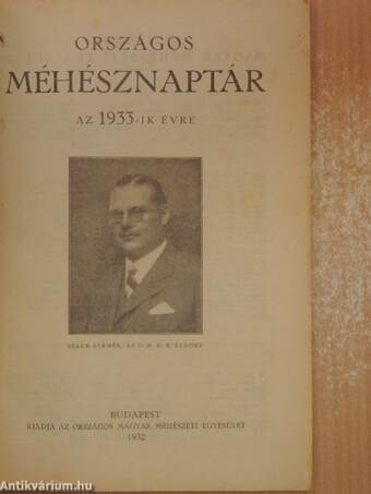 Országos Méhésznaptár az 1933-ik évre