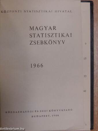 Magyar statisztikai zsebkönyv 1966.