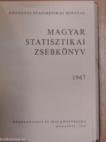 Magyar statisztikai zsebkönyv 1967.