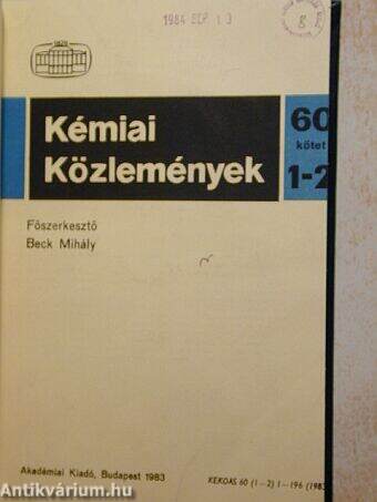 Kémiai Közlemények 1983/1-2.