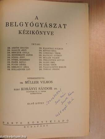 A belgyógyászat kézikönyve I-II.