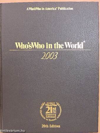 Who's Who in the World 2003.