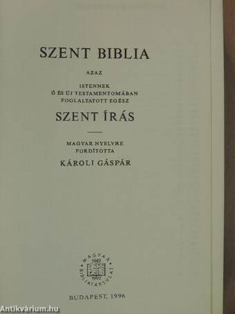 Szent Biblia