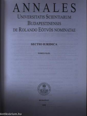 Annales Universitatis Scientiarum Budapestinensis de Rolando Eötvös nominatae XLIX.