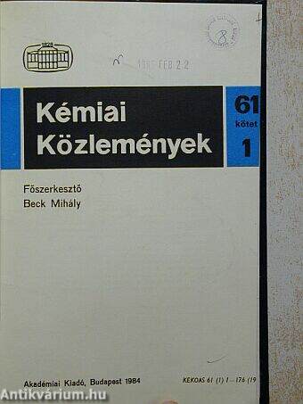 Kémiai Közlemények 1984/1.