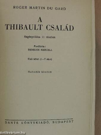 A Thibault család I-II.