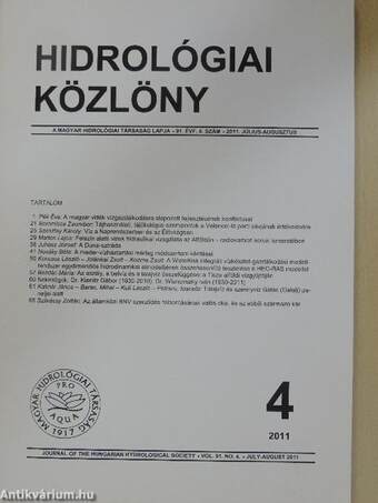 Hidrológiai Közlöny 2011. július-augusztus