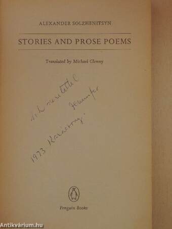 Stories and Prose Poems