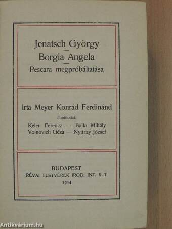 Jenatsch György/Borgia Angela/Pescara megpróbáltatása