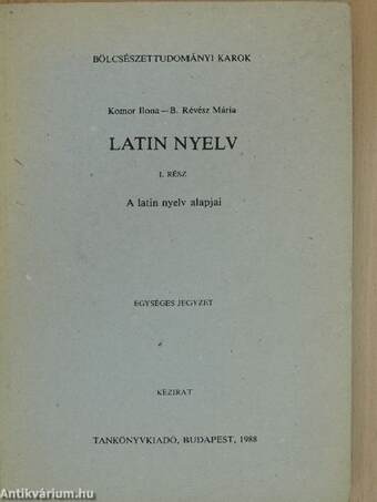 Latin nyelv I.