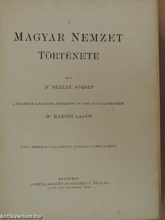 A magyar nemzet története I-IV.