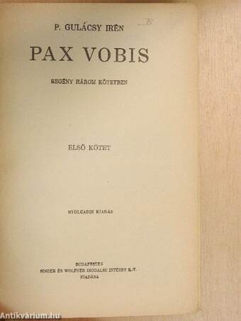 Pax Vobis I-III.