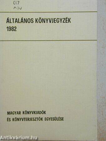 Általános könyvjegyzék 1982