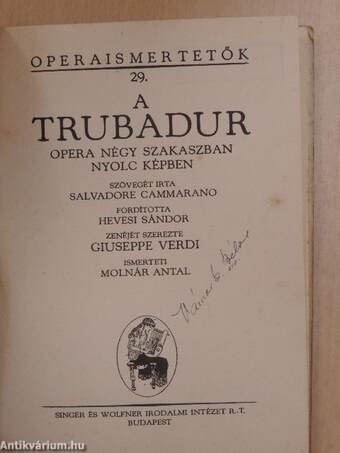 Verdi: A trubadur