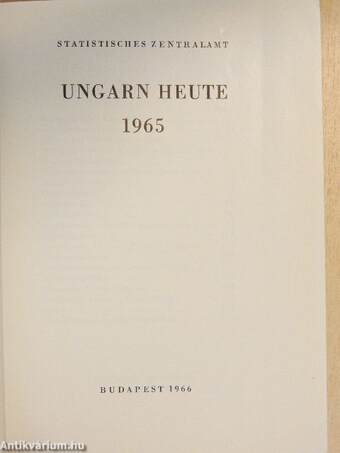 Ungarn Heute 1965