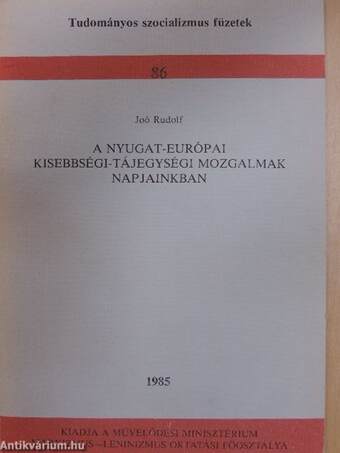 A Nyugat-Európai kisebbségi-tájegységi mozgalmak napjainkban