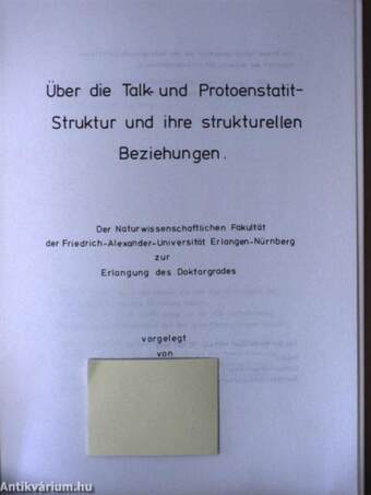 Über die Talk- und Protoenstatit-Struktur und ihre strukturellen Beziehungen