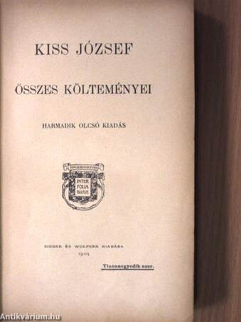 Kiss József összes költeményei