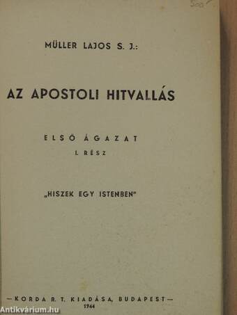 Az apostoli hitvallás I-II.