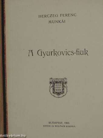 A Gyurkovics-fiuk