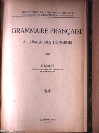 Francia nyelvtan/Grammaire francaise