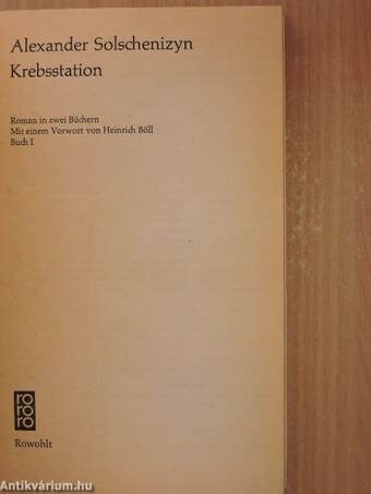 Krebsstation I-II.