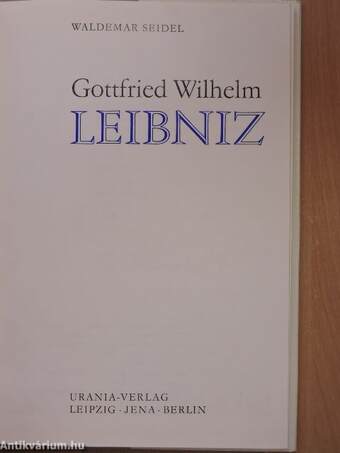 Gottfried Wilhelm Leibniz