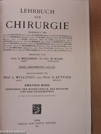 Lehrbuch der Chirurgie I-II.