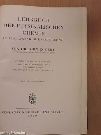 Lehrbuch der physikalischen Chemie